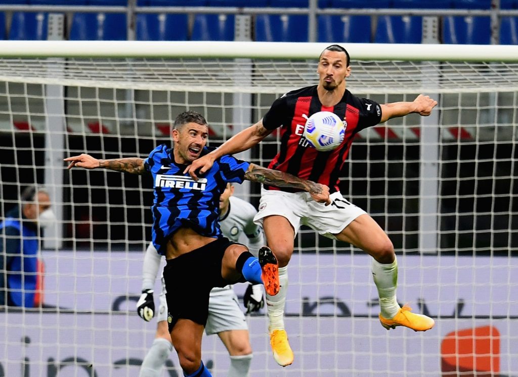 Ibrahimovic Kolarov Milan Inter serie A derby duelli aerei