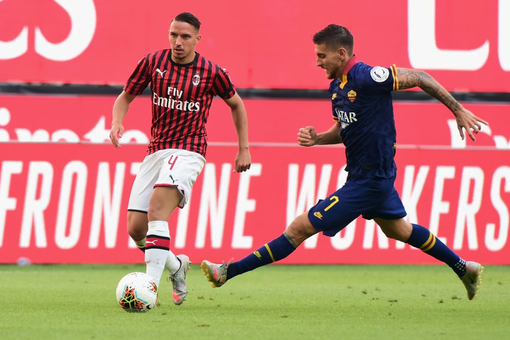 Ismaël Bennacer Lorenzo Pellegrini Milan-Roma Serie A 2019-2020