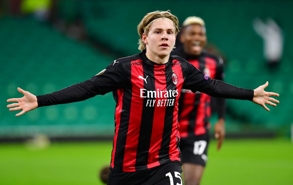 Jens Petter Hauge Celtic-Milan Europa League AC Milan