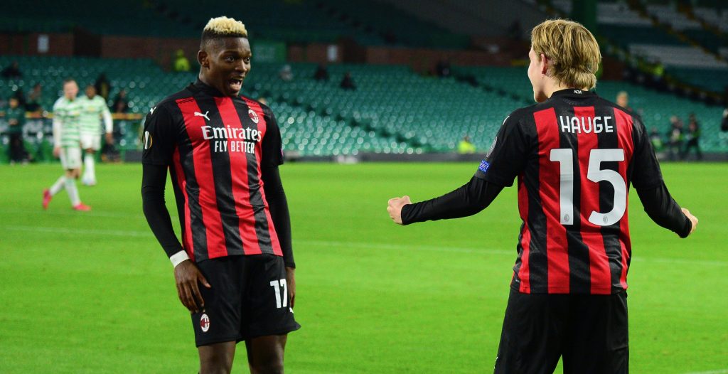 Leao Hauge Celtic-Milan Europa League AC Milan