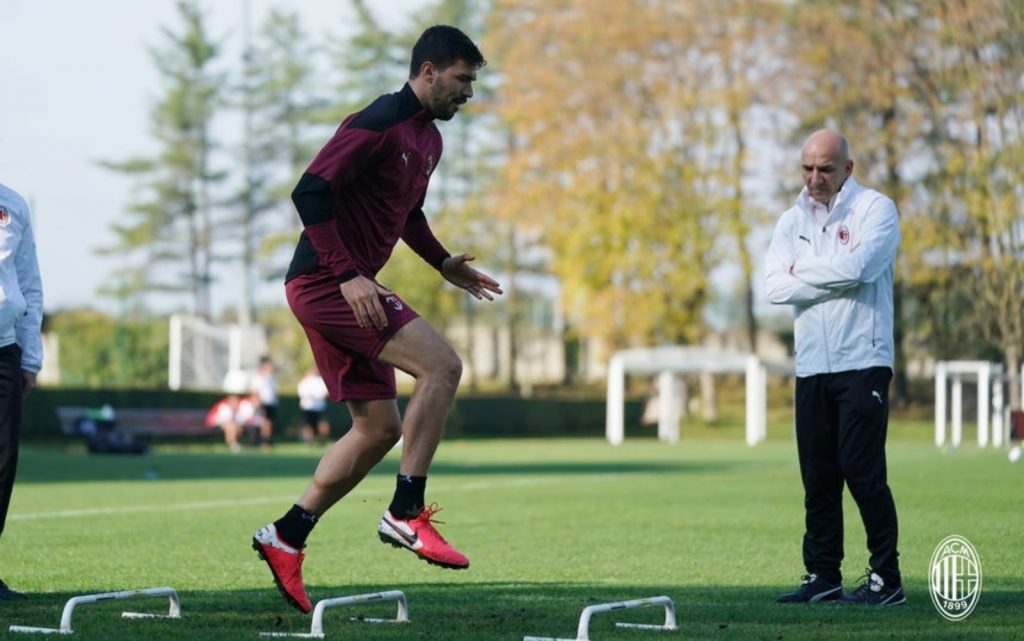 Romagnoli Milan allenamento milanello