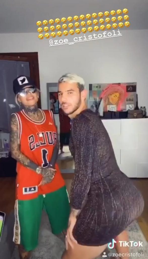 Theo Hernandez e Zoe Cristofoli