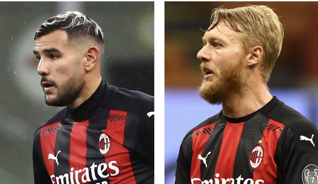 Theo Hernández Simon Kjaer AC Milan