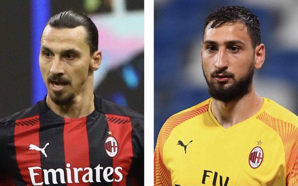 Zlatan Ibrahimovic Gianluigi Gigio Donnarumma AC Milan