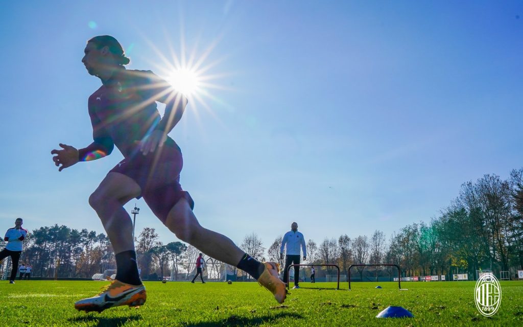 Zlatan Ibrahimovic allenamento