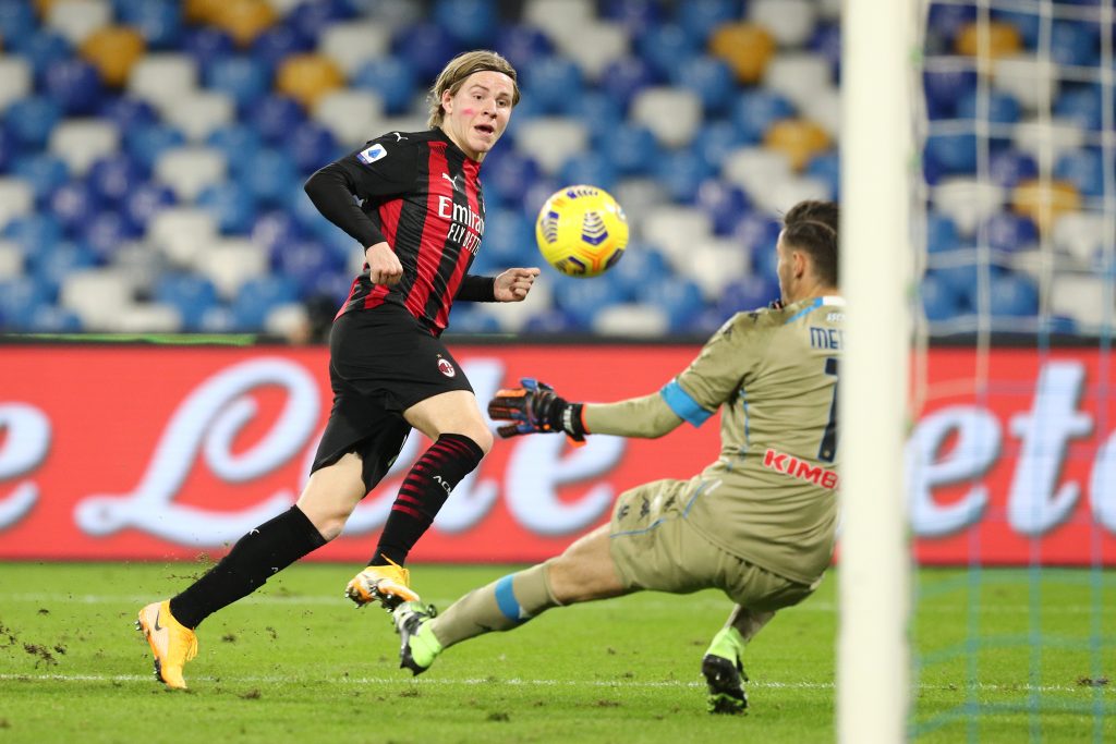Jens Petter Hauge AC Milan Napoli-Milan