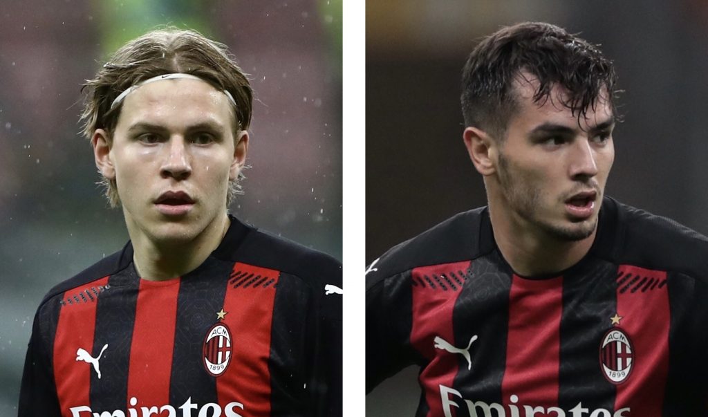 Jens Petter Hauge Brahim Díaz AC Milan