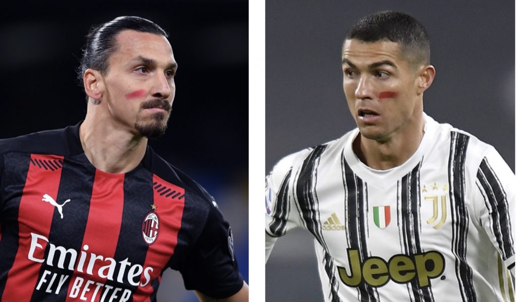 Zlatan Ibrahimovic AC Milan Cristiano Ronaldo Juventus