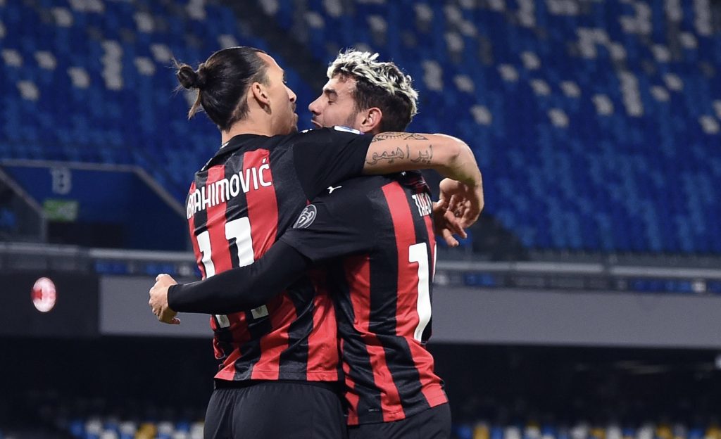 Zlatan Ibrahimovic Theo Hernández AC Milan Napoli-Milan