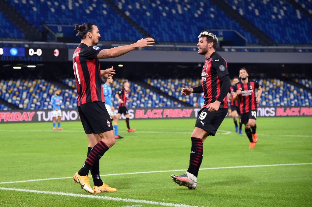 Zlatan Ibrahimovic Theo Hernández AC Milan Napoli-Milan
