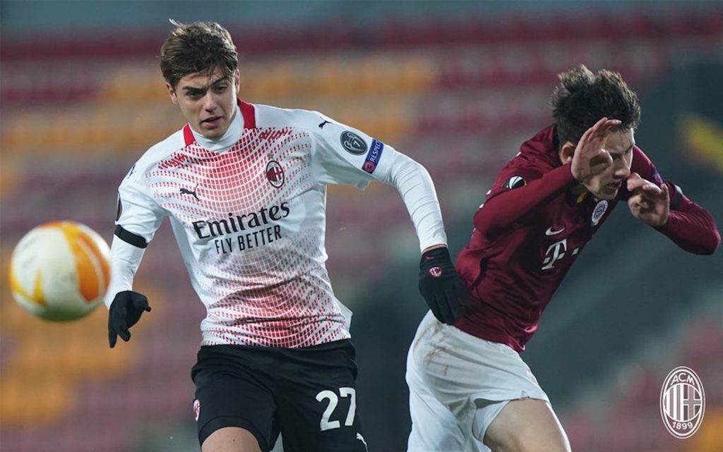 Daniel Maldini AC Milan Sparta Praga-Milan Europa League