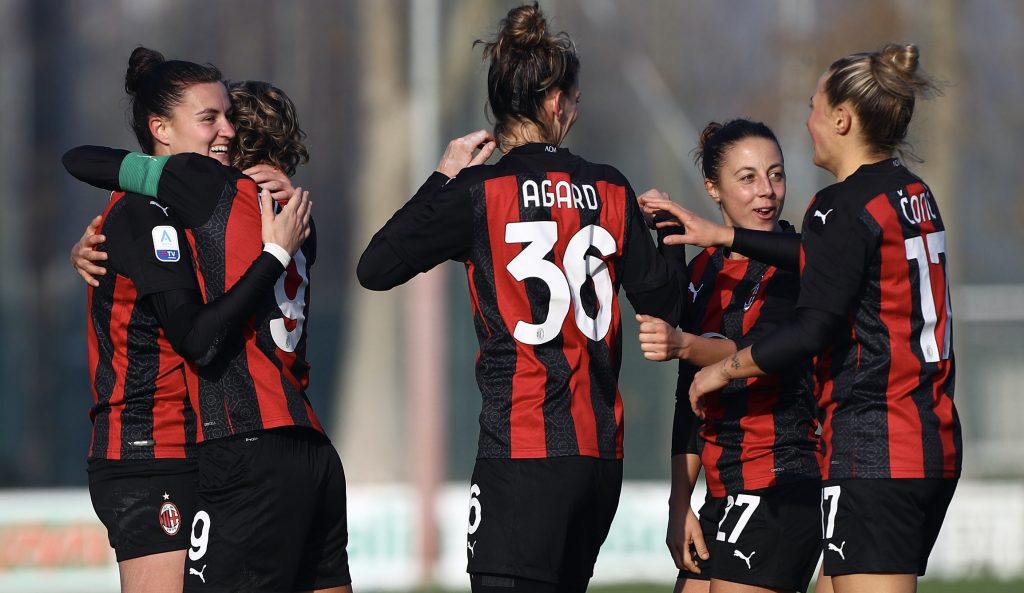 esultanza Milan Femminile Milan-Sassuolo Serie A