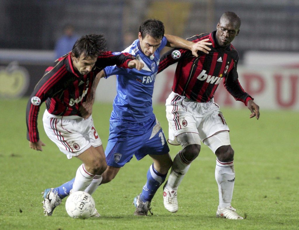 Luca Saudati, Andrea Pirlo e Clarence Seedorf