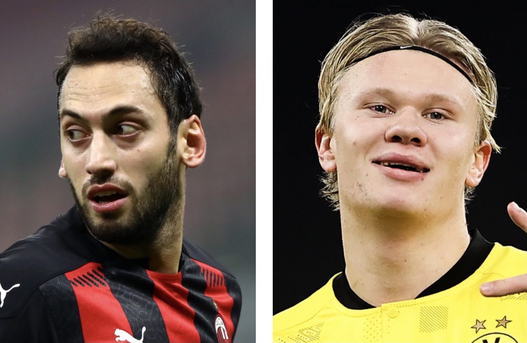 Hakan Calhanoglu AC Milan Erling Braut Haaland Borussia Dortmund Calciomercato Milan