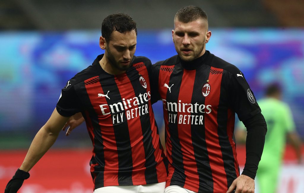 Hakan Calhanoglu Ante Rebic AC Milan Milan-Lazio