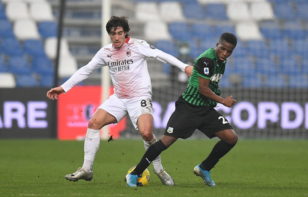 Sandro Tonali AC Milan Sassuolo-Milan
