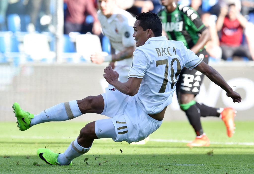 Sassuolo-Milan 2017 Carlos Bacca AC Milan