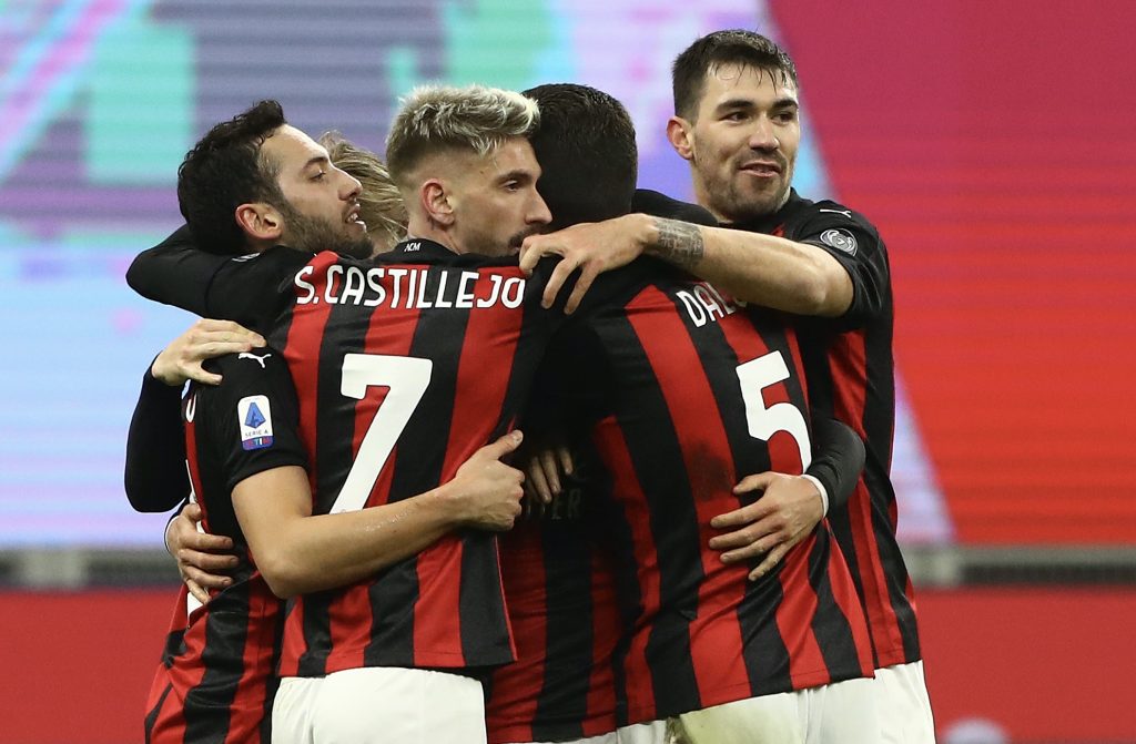 Esultanza AC Milan Milan-Juventus