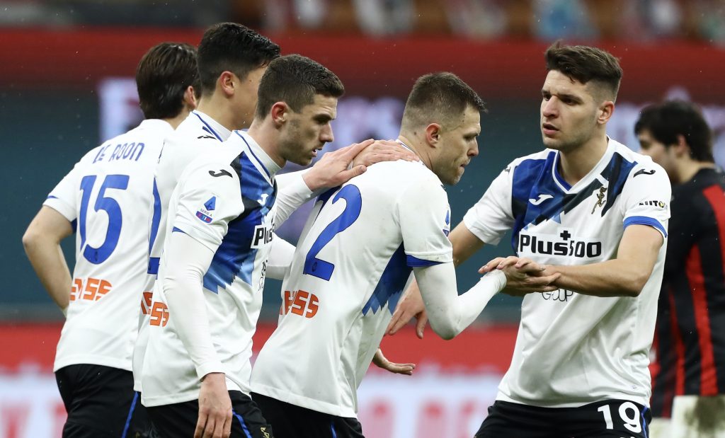 Esultanza Atalanta Milan-Atalanta