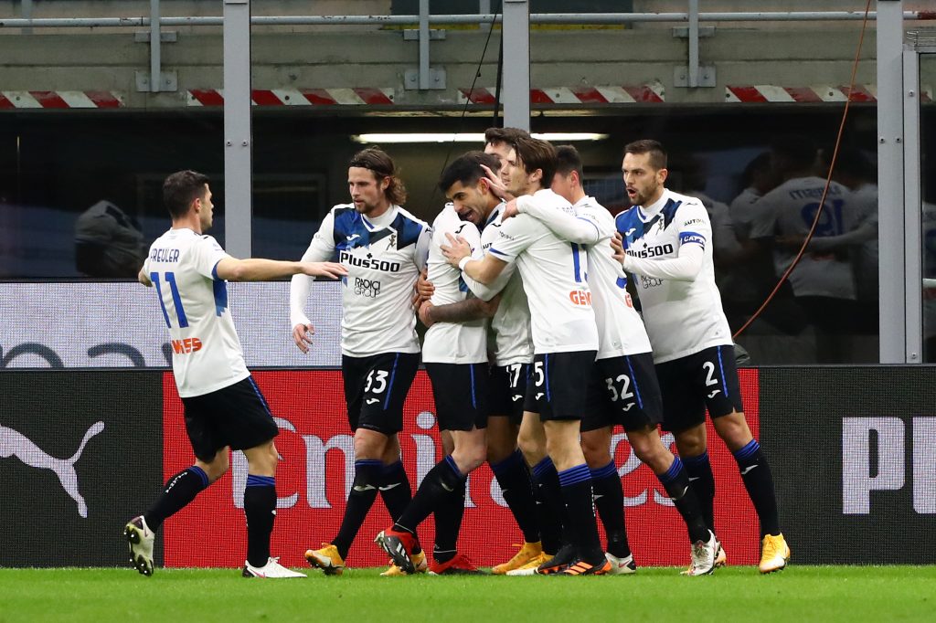 Esultanza Atalanta Milan-Atalanta