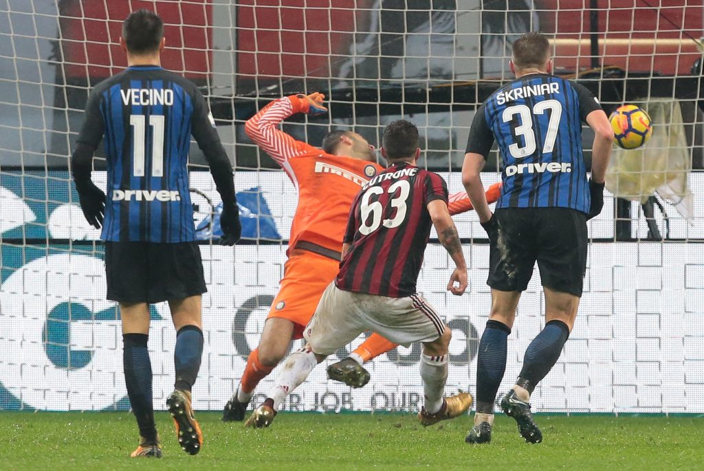 Patrick Cutrone AC Milan Milan-Inter Coppa Italia 2017