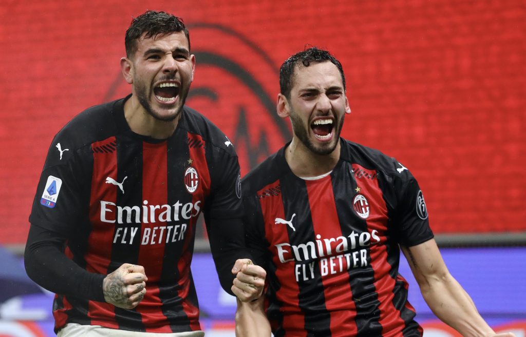 Theo Hernández Hakan Calhanoglu AC Milan