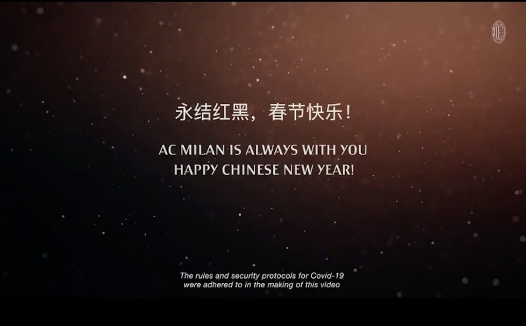 AC Milan nuovo anno cinese 2021 Bufalo Bue
