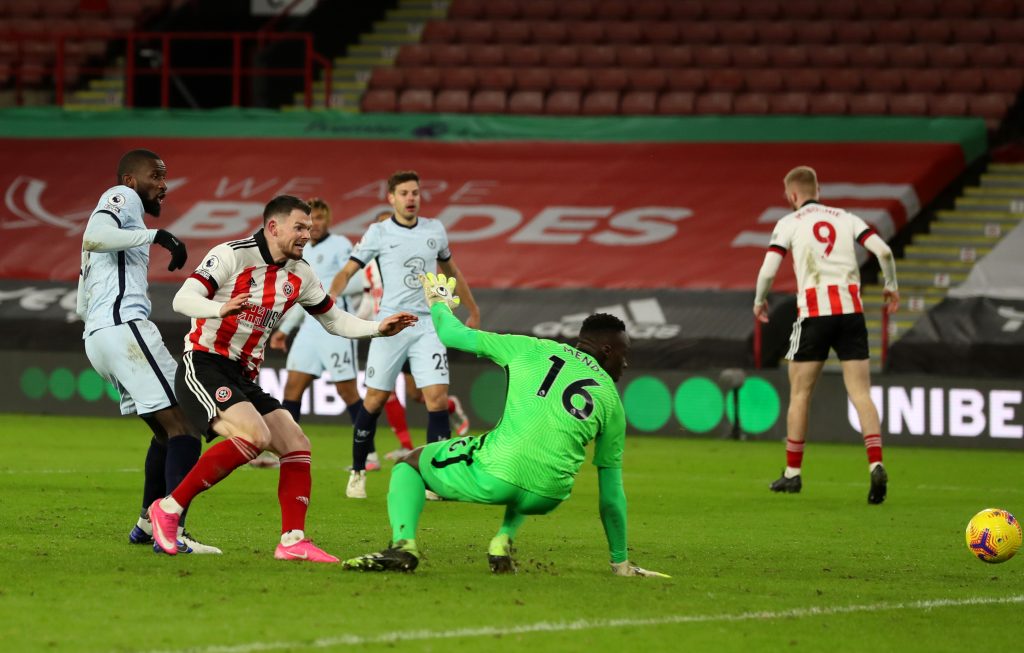 autogol Antonio Rüdiger in Sheffield United-Chelsea Premier League 2020-2021