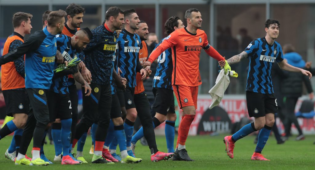 Esultanza Inter Milan-Inter Serie A