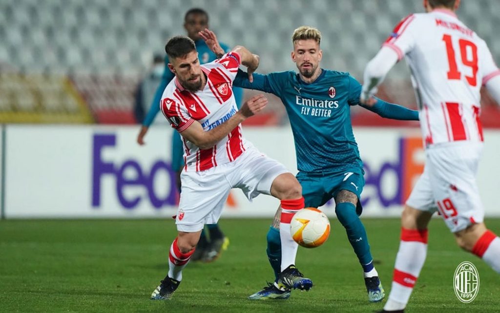 Samu Castillejo AC Milan Stella Rossa-Milan Europa League