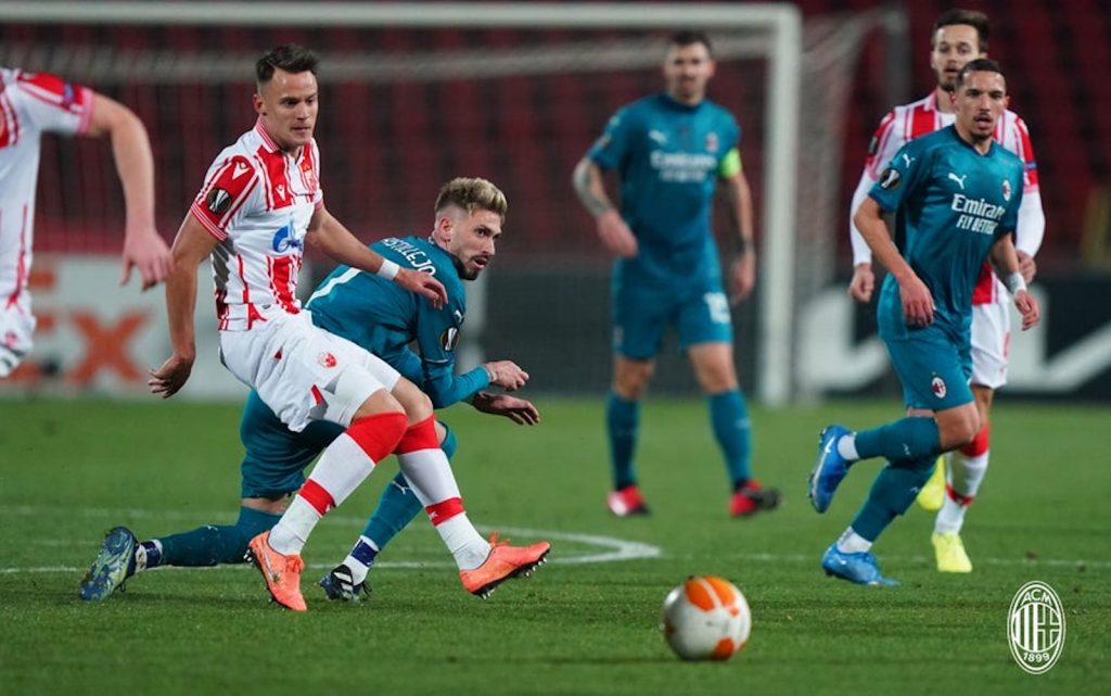 Samu Castillejo AC Milan Stella Rossa-Milan Europa League