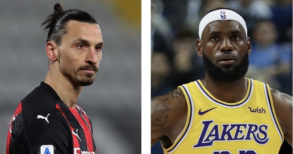 Zlatan Ibrahimovic AC Milan LeBron James Los Angeles Lakers