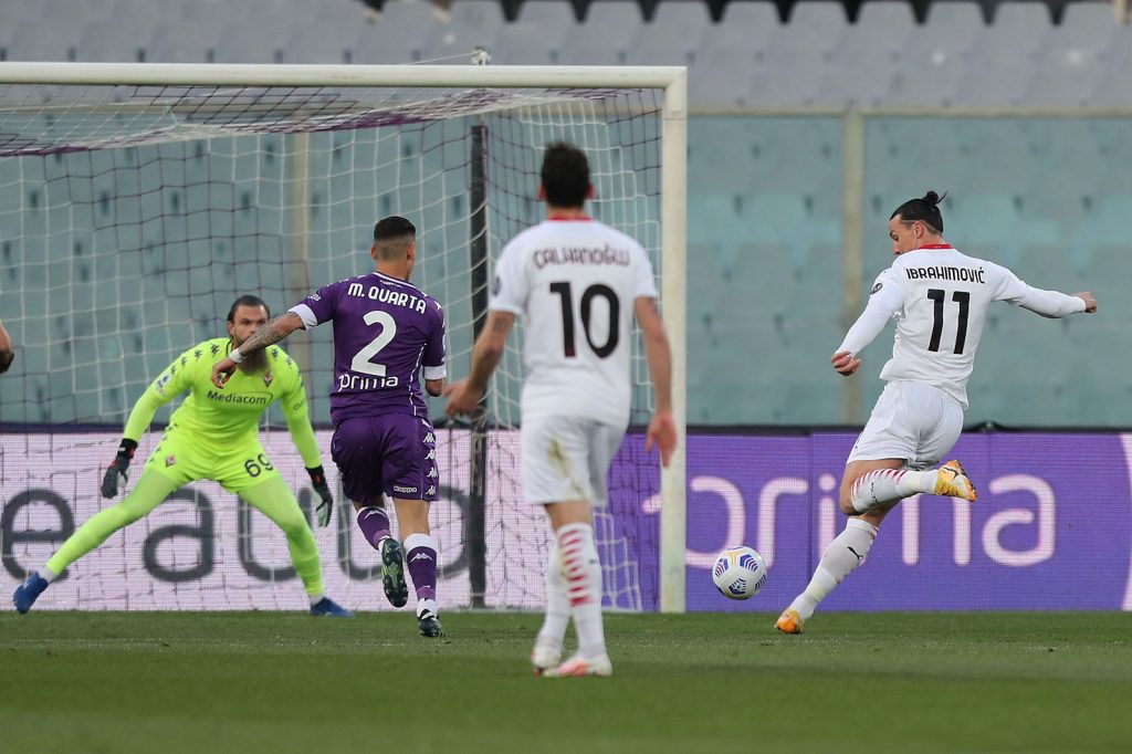 gol Zlatan Ibrahimovic AC Milan Fiorentina-Milan Serie A