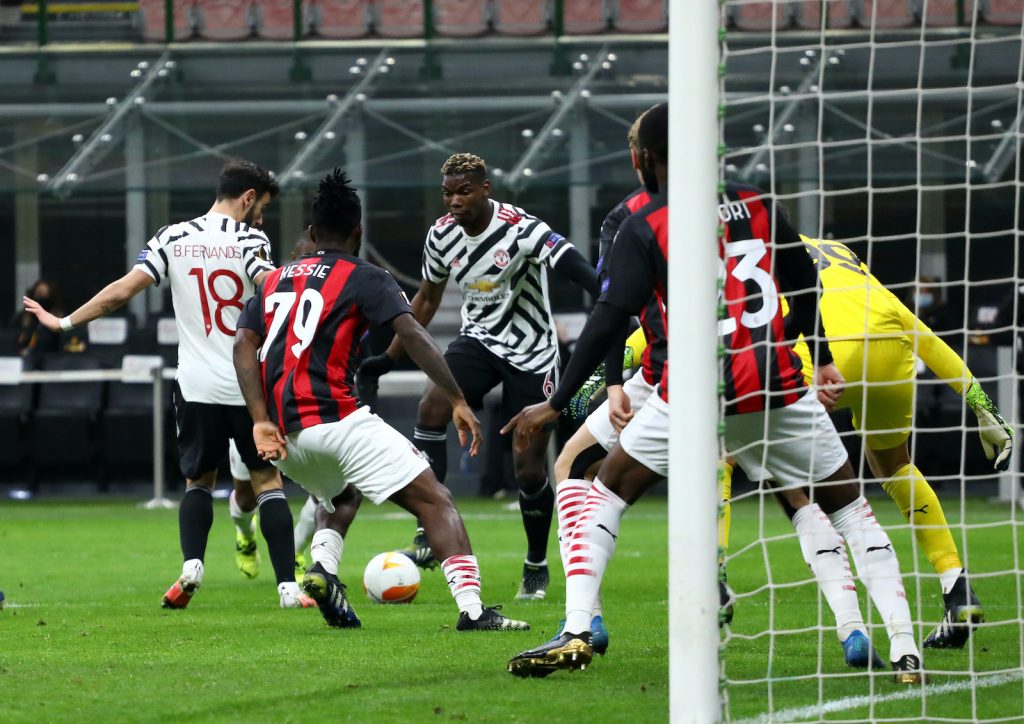 gol Paul Pogba Manchester United Milan-Manchester United Europa League
