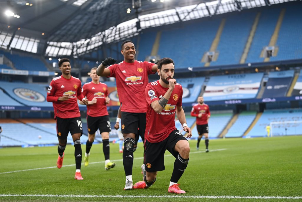 Manchester City v Manchester United Bruno Fernandes