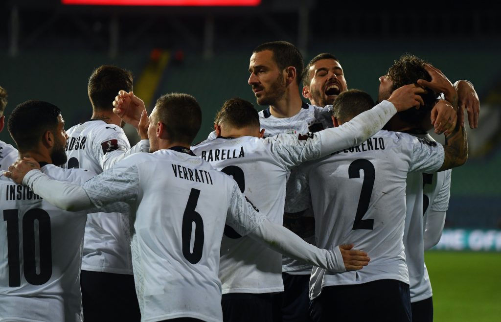 esultanza Azzurri Bulgaria-Italia