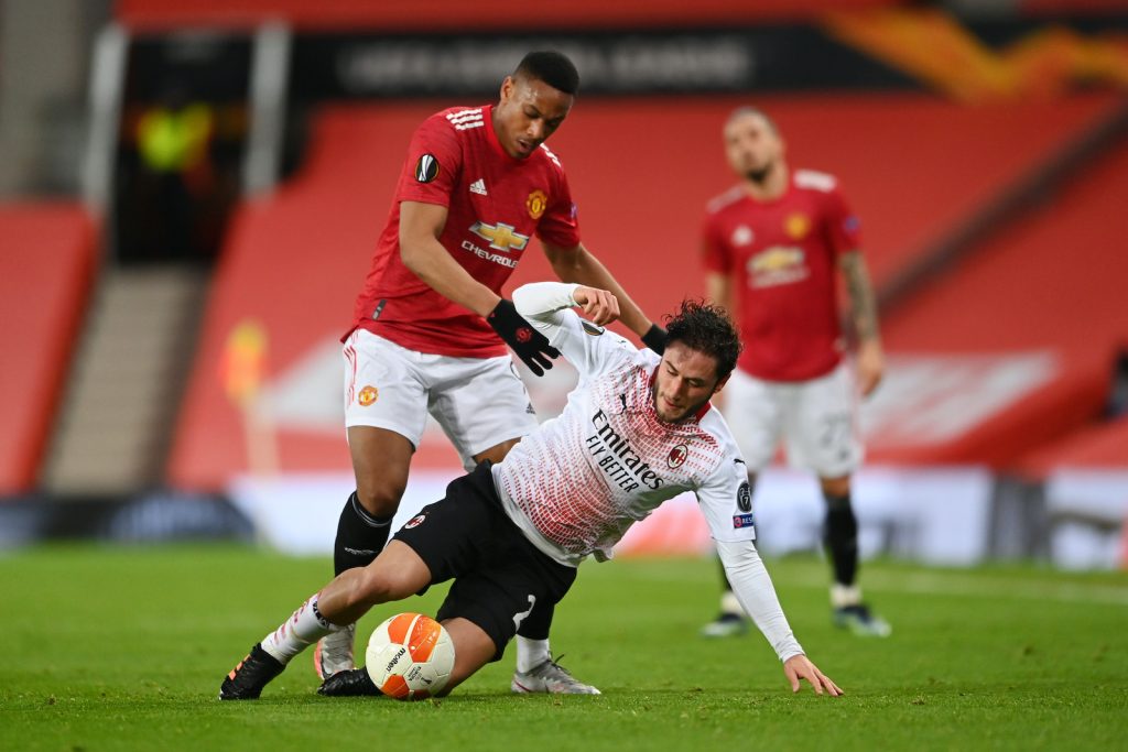 Davide Calabria AC Milan Manchester United-Milan Europa League