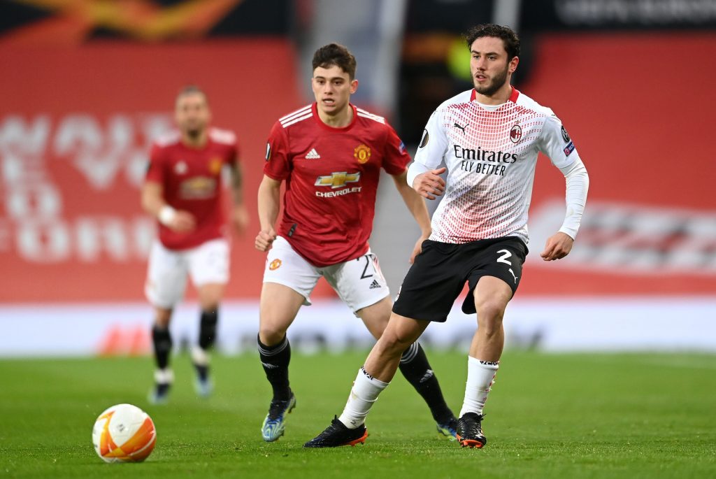 Davide Calabria AC Milan Manchester United-Milan Europa League