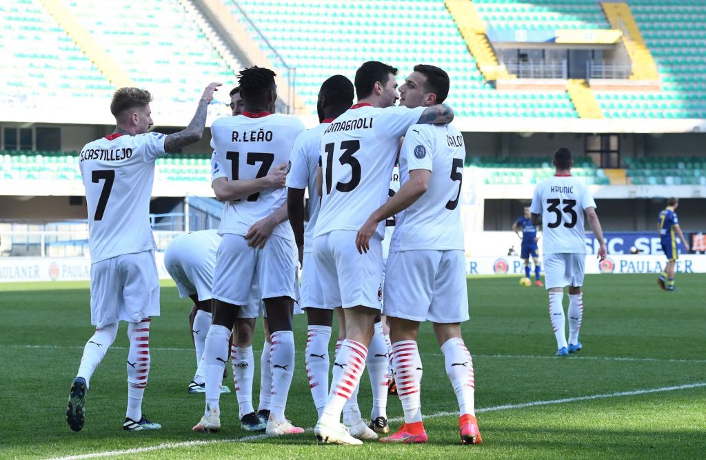 Esultanza AC Milan Verona-Milan