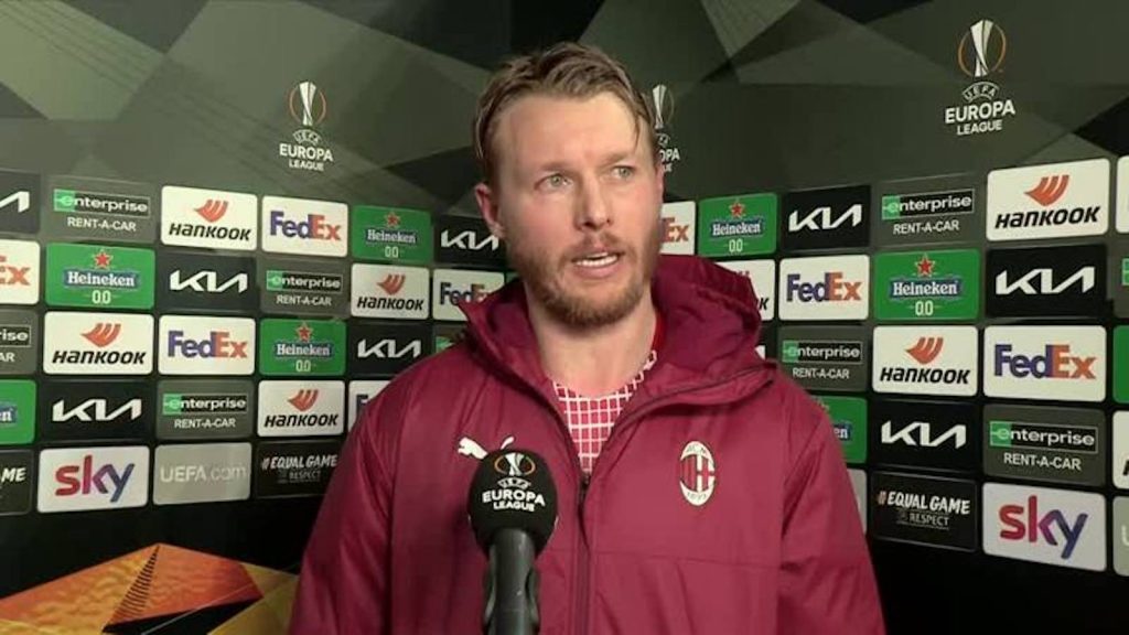 Simon Kjaer AC Milan Manchester United-Milan Europa League