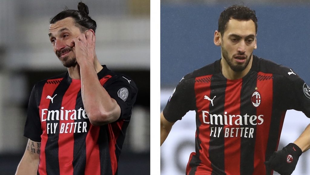 Zlatan Ibrahimovic Hakan Calhanoglu AC Milan