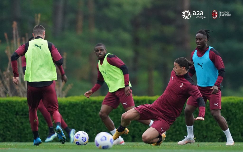 Zlatan Ibrahimovic allenamento AC Milan
