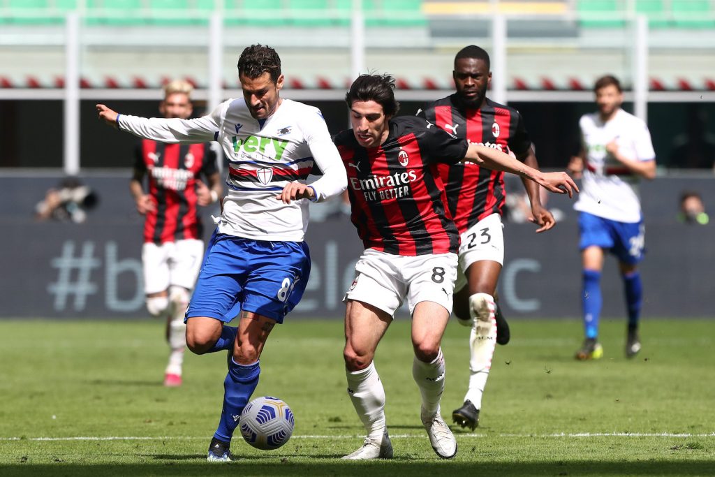 Sandro Tonali AC Milan Milan-Sampdoria Serie A