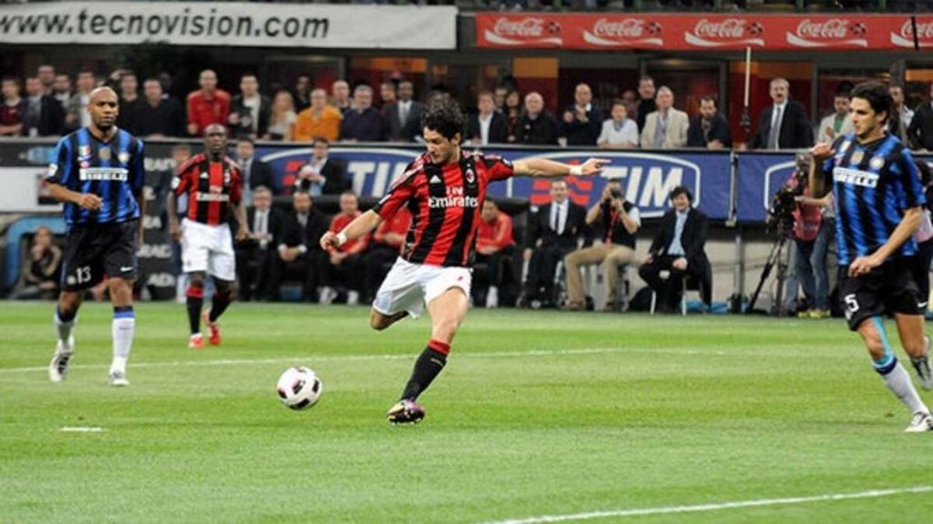 Pato gol nel derby 2011 AC Milan Inter
