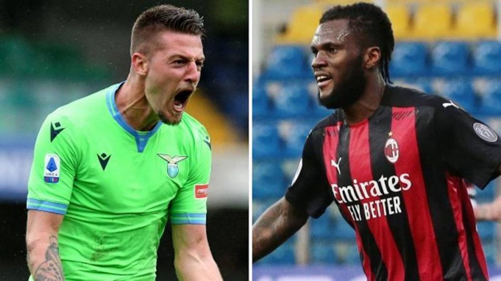Milinkovic-Savic Kessié Lazio-Milan Serie A