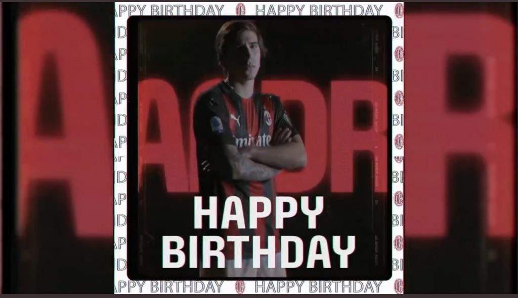 Auguri compleanno AC Milan Tonali