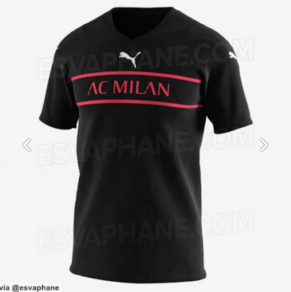 Nuova terza maglia del Milan 2021-2022