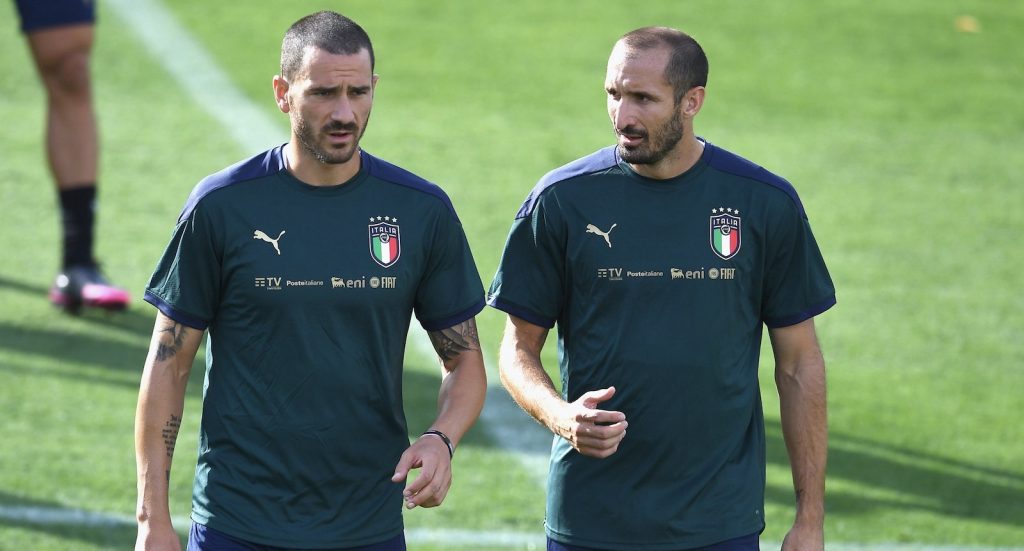 Bonucci Chiellini Italia Europei 2021