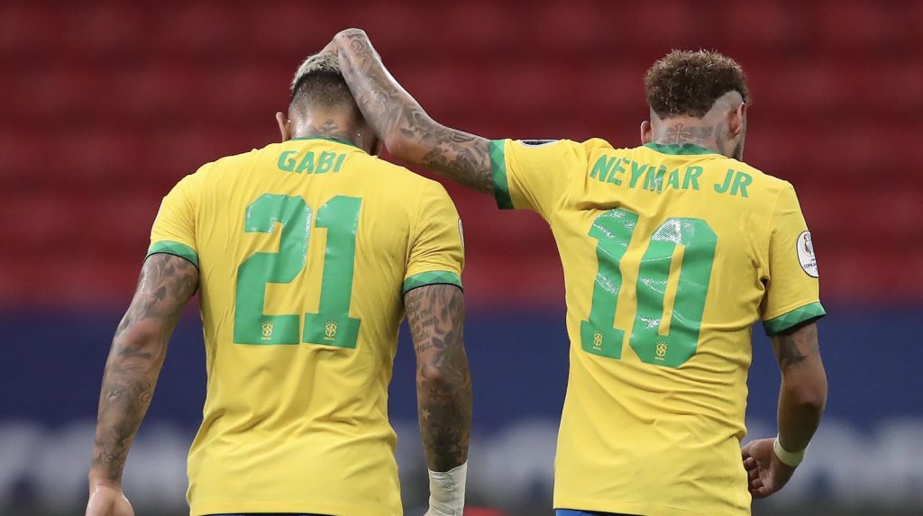 Gabigol Neymar Brasile Venezuela Copa America 2021