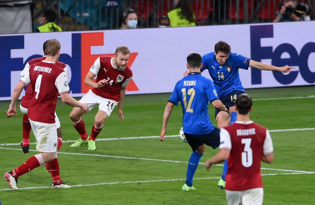 Italia-Austria Europei 2021 gol Chiesa